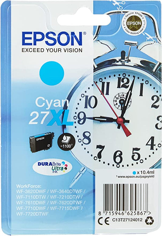 Genuine Epson 27XL High Capacity Cyan - Alarm Clock