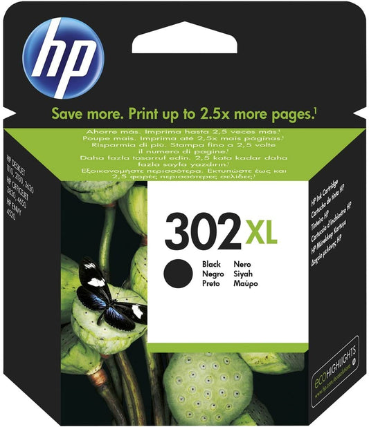 Genuine HP 302XL Black Ink Cartridge F6U68AE
