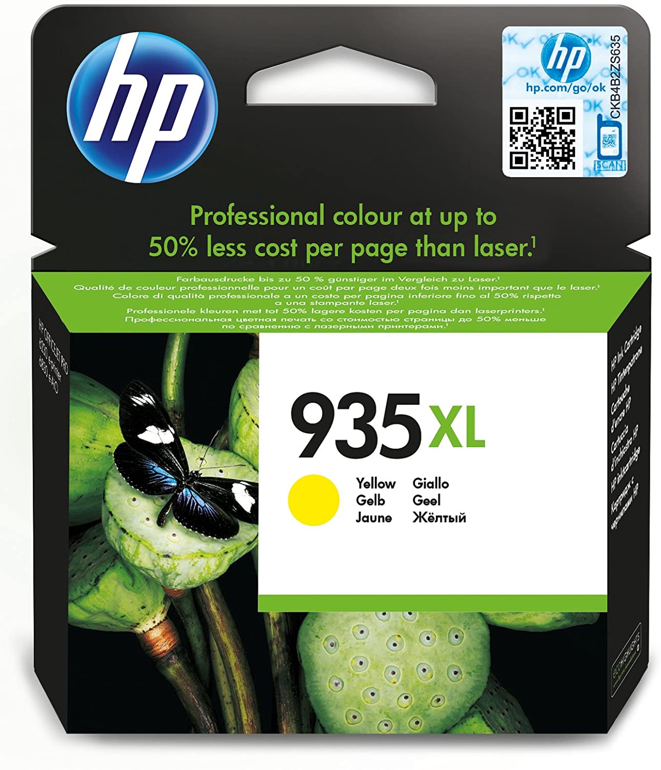 Genuine HP 935XL Yellow High Capacity Ink Cartridge C2P26AE