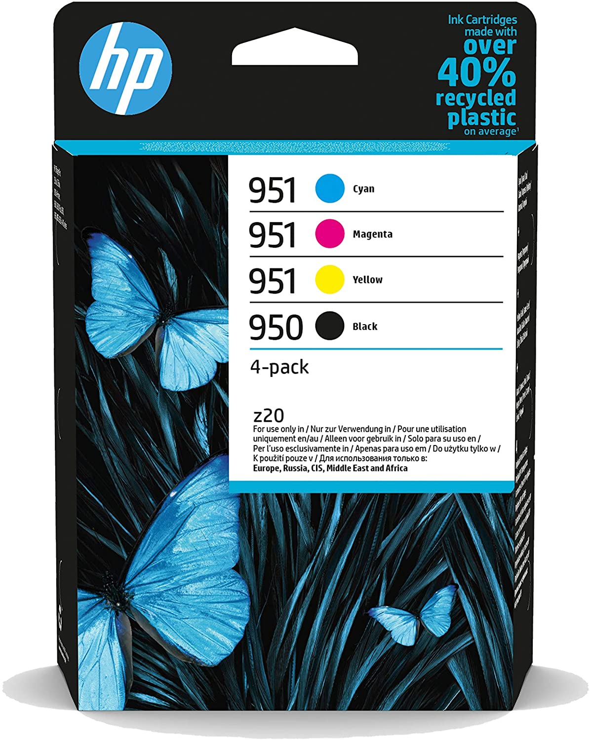 Genuine HP 950/951 Multipack Black/Cyan/Magenta/Yellow Ink Cartridge 6ZC65AE