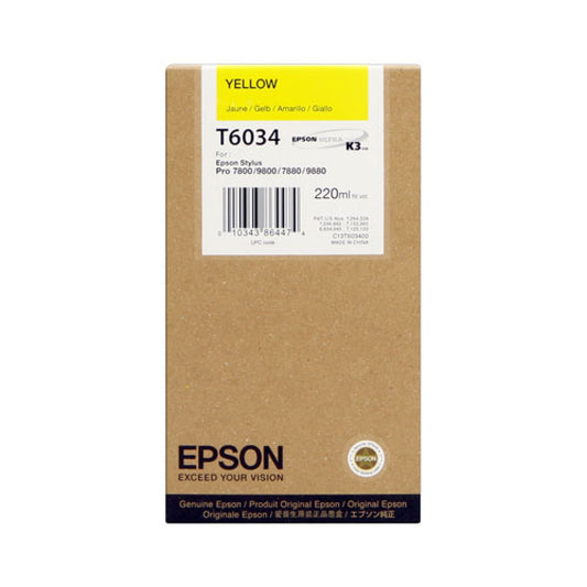 Genuine Epson T6034 Yellow Ink Cartridge