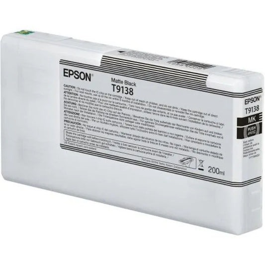 Genuine Epson T9138 Matte Black Cartridge C13T913800