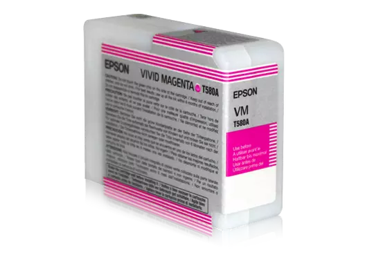 Genuine Epson T580A Vivid Magenta Ink Cartridge