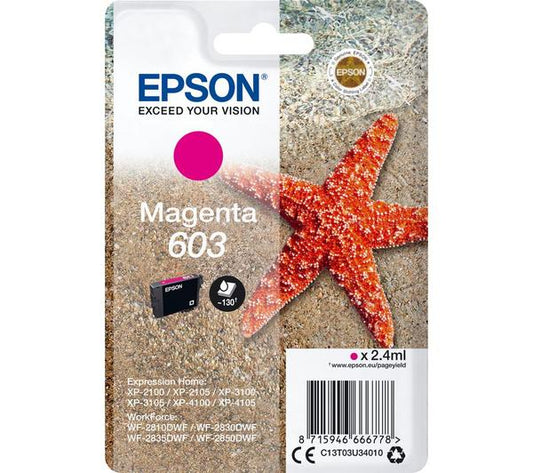Genuine Epson 603 Magenta Ink Cartridge