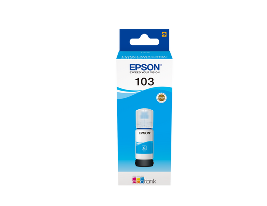 Genuine Epson 103 Cyan Ink Bottle