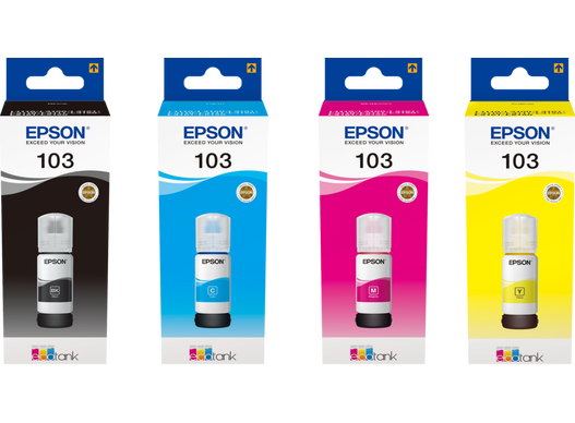 Genuine Epson 103 Black Cyan Magenta Yellow Ink Bottle Multipack