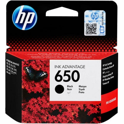 Genuine HP 650 Black Ink Cartridge CZ101AE