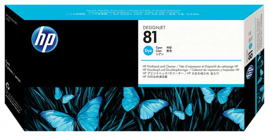 Genuine HP 81 Cyan Printhead and Cleaner C4951A