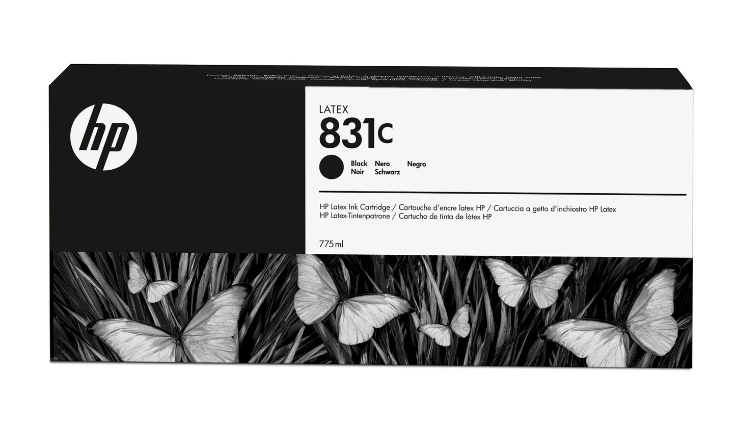 Genuine HP 831C Latex Ink Cartridge Black 775ml CZ694A