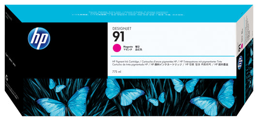 Genuine HP 91 Magenta Ink Cartridge C9468A