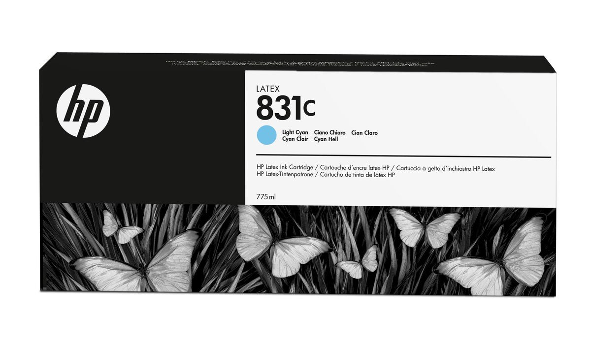 Genuine HP 831C Latex Ink Cartridge Light Cyan 775ml CZ698A