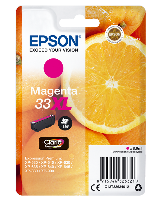 Genuine Epson 33XL Magenta Ink Cartridge