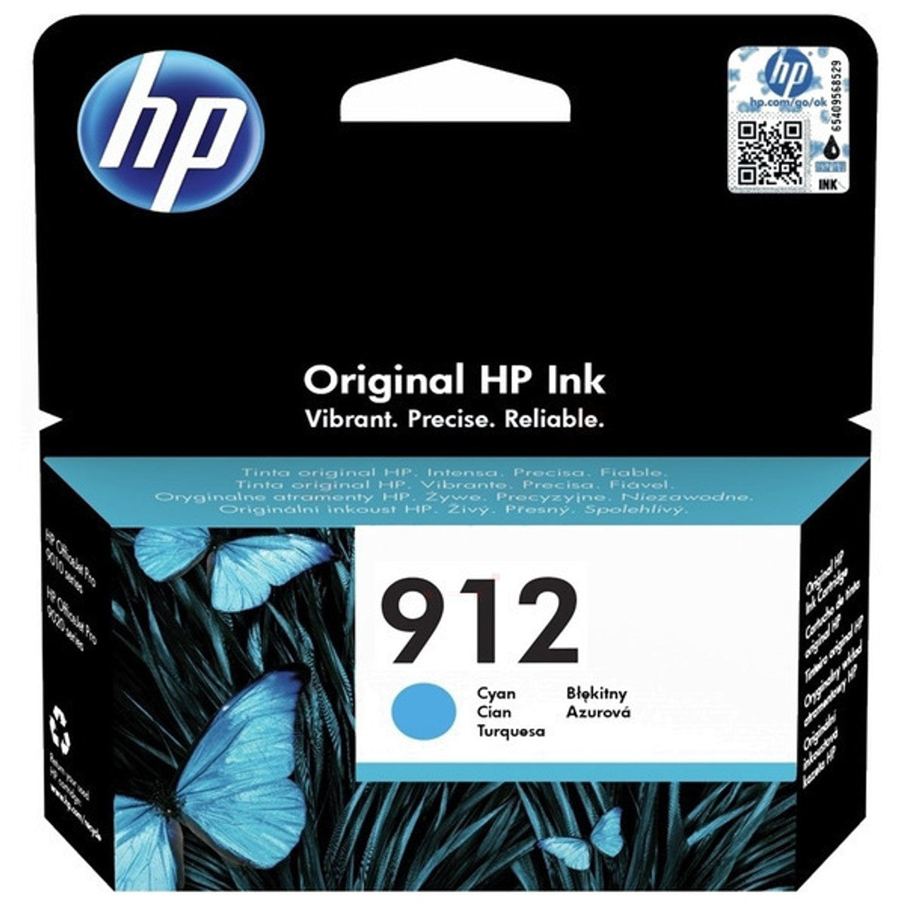Genuine HP 912 Cyan Ink Cartridge 3YL77AE