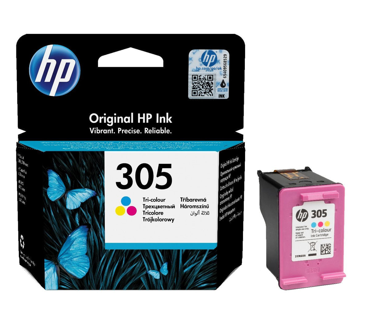 Genuine HP 305 Tri Colour Ink Cartridge 3YM60A