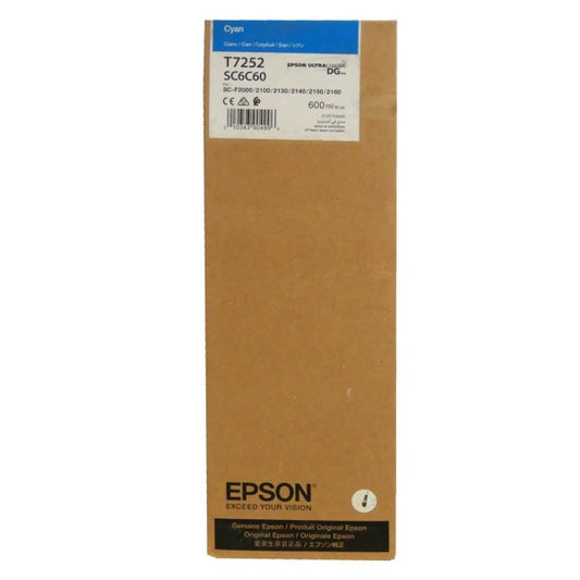 Genuine Epson T7252 Cyan Ink Cartridge
