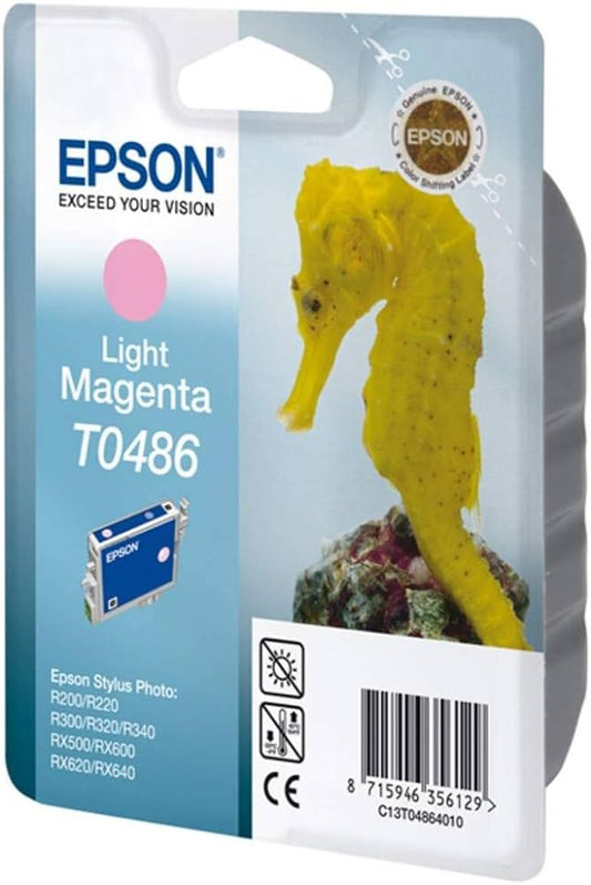 Genuine Epson T0486 Light Magenta Ink Cartridge