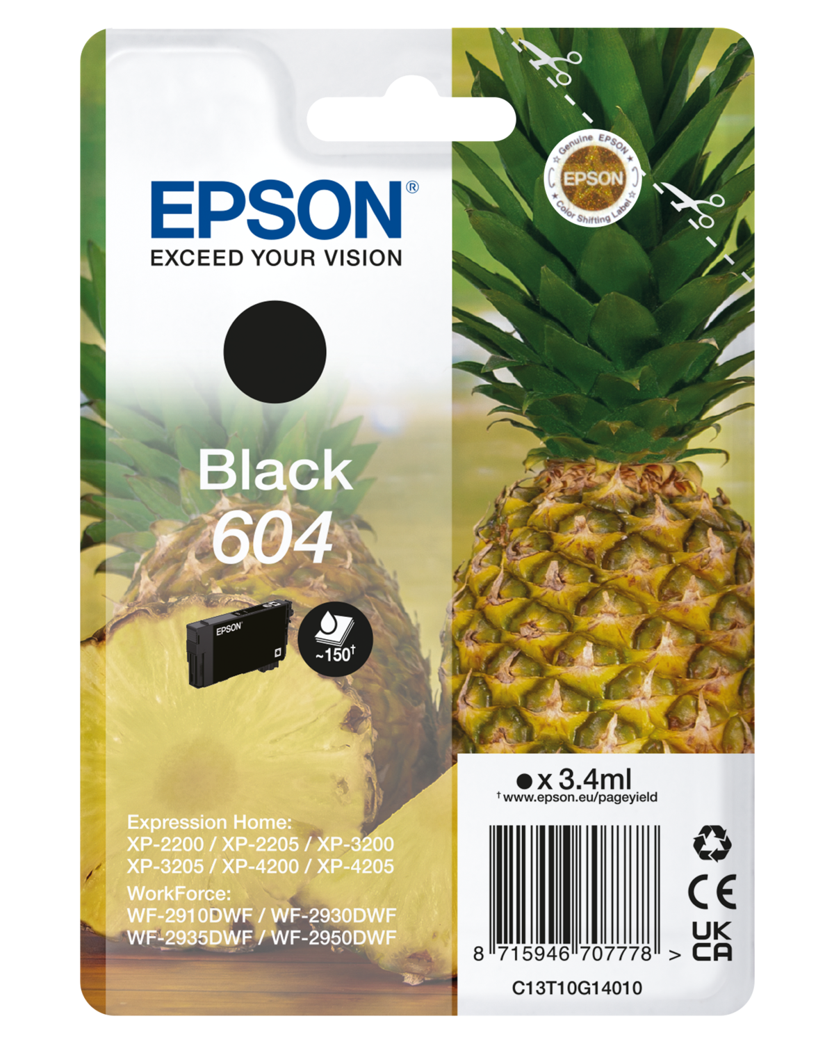 Genuine Epson 604 Black Ink Cartridge