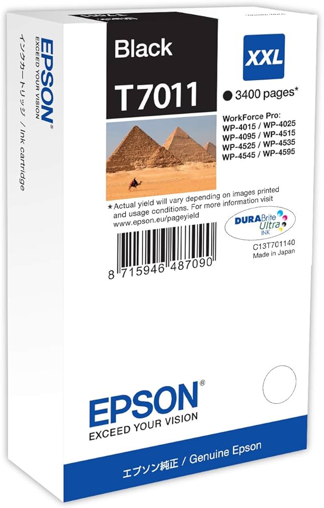 Genuine Epson T7011 Black Ink Cartridge