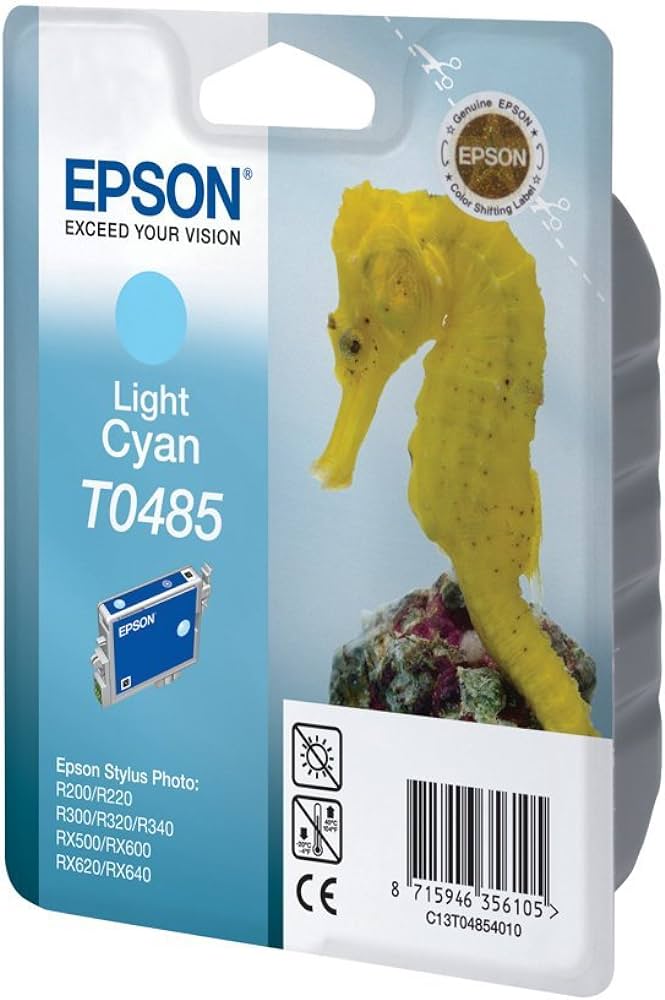 Genuine Epson T0485 Light Cyan Ink Cartridge