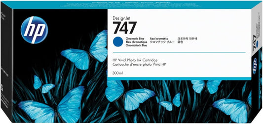 Genuine HP DesignJet 747 Chromatic Blue Ink Cartridge P2V85A