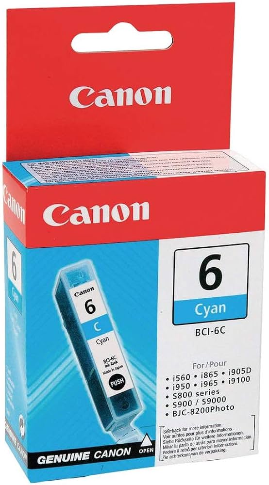 Genuine Canon BCI-6C Cyan Ink Cartridge 4706A002