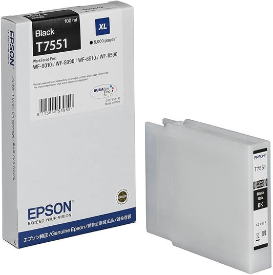 Genuine Epson T7551 Black High Yield Ink Cartridge