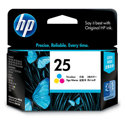 Genuine HP 25 Tri Colour Ink Cartridge 51625A