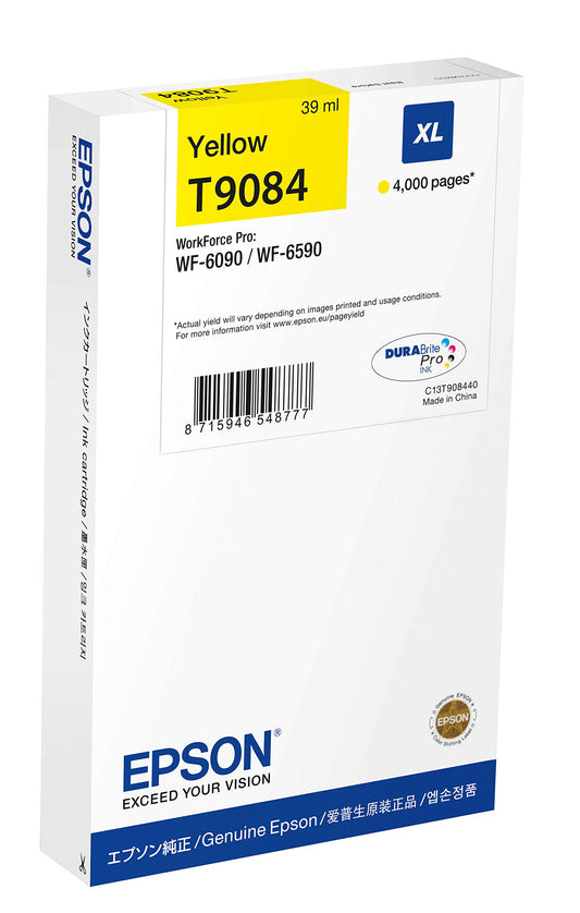 Genuine Epson T9084 Yellow Ink Cartridge