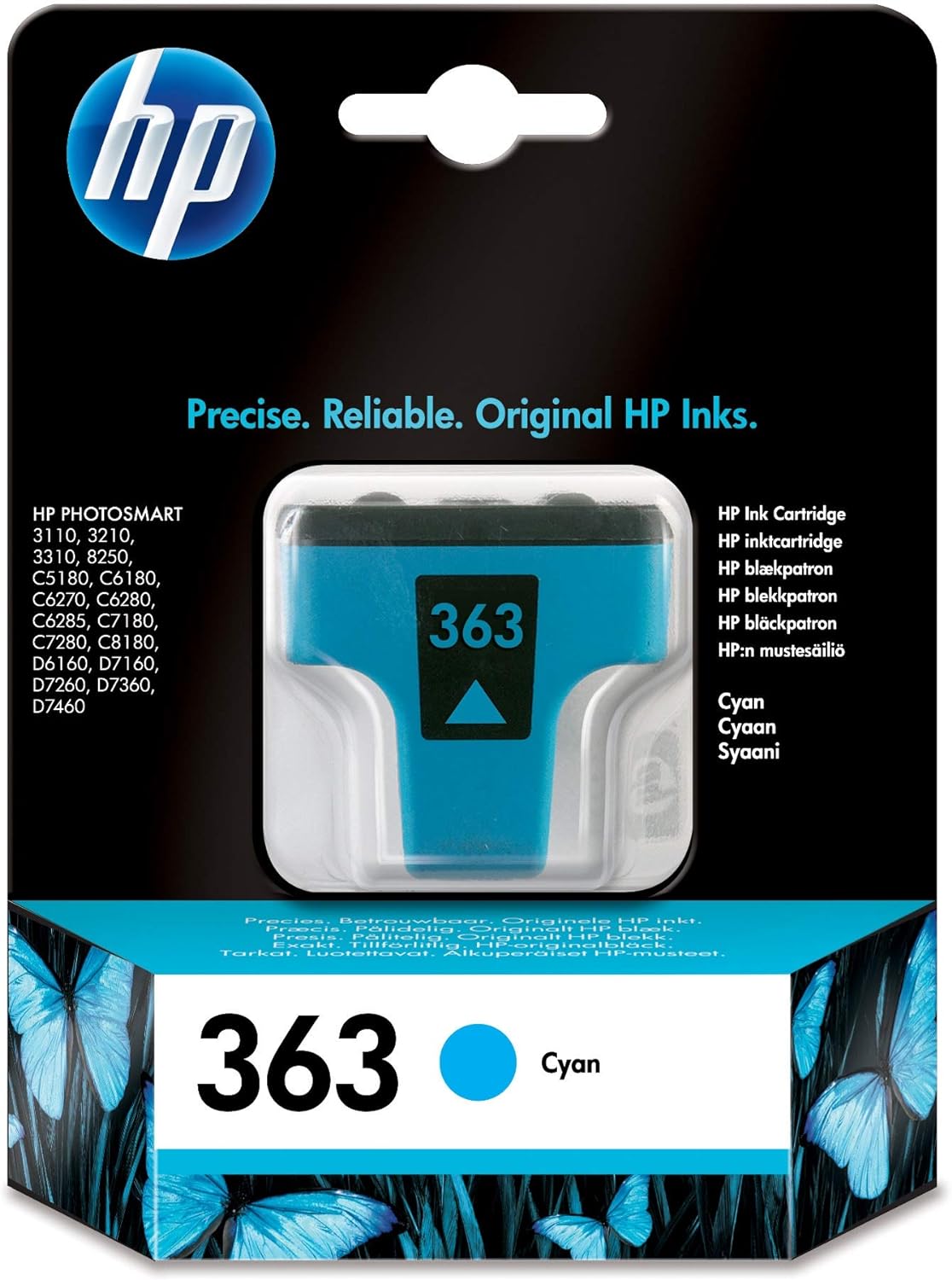Genuine HP 363 Cyan Ink Cartridge C8771EE
