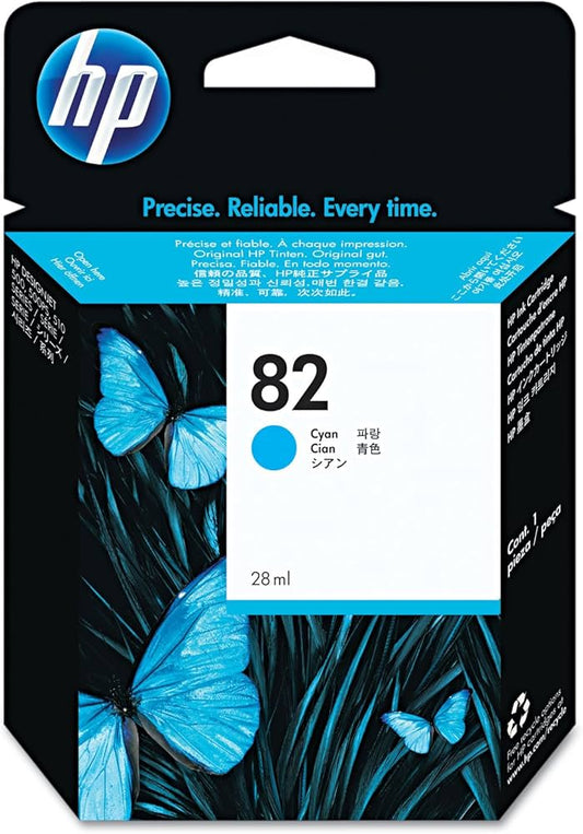 Genuine HP 82 Cyan Ink Cartridge 28ml CH566A