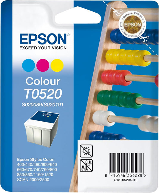 Genuine Epson T0520 Colour Ink Cartridge