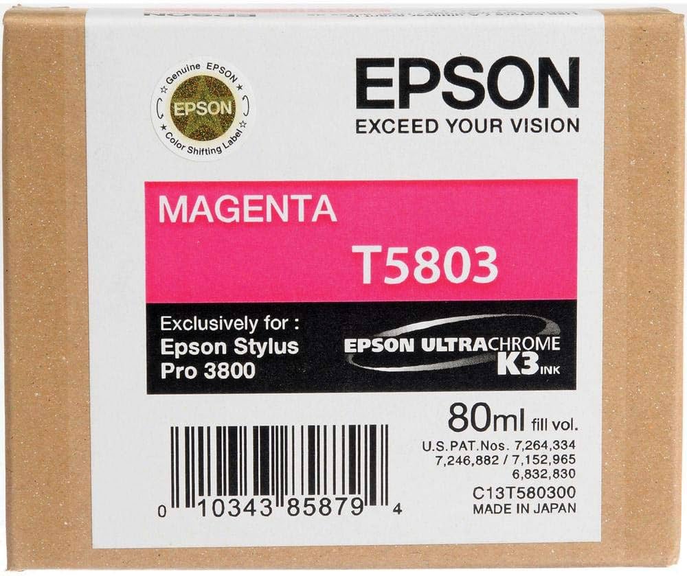Genuine Epson T5803 Magenta Ink Cartridge C13T580300