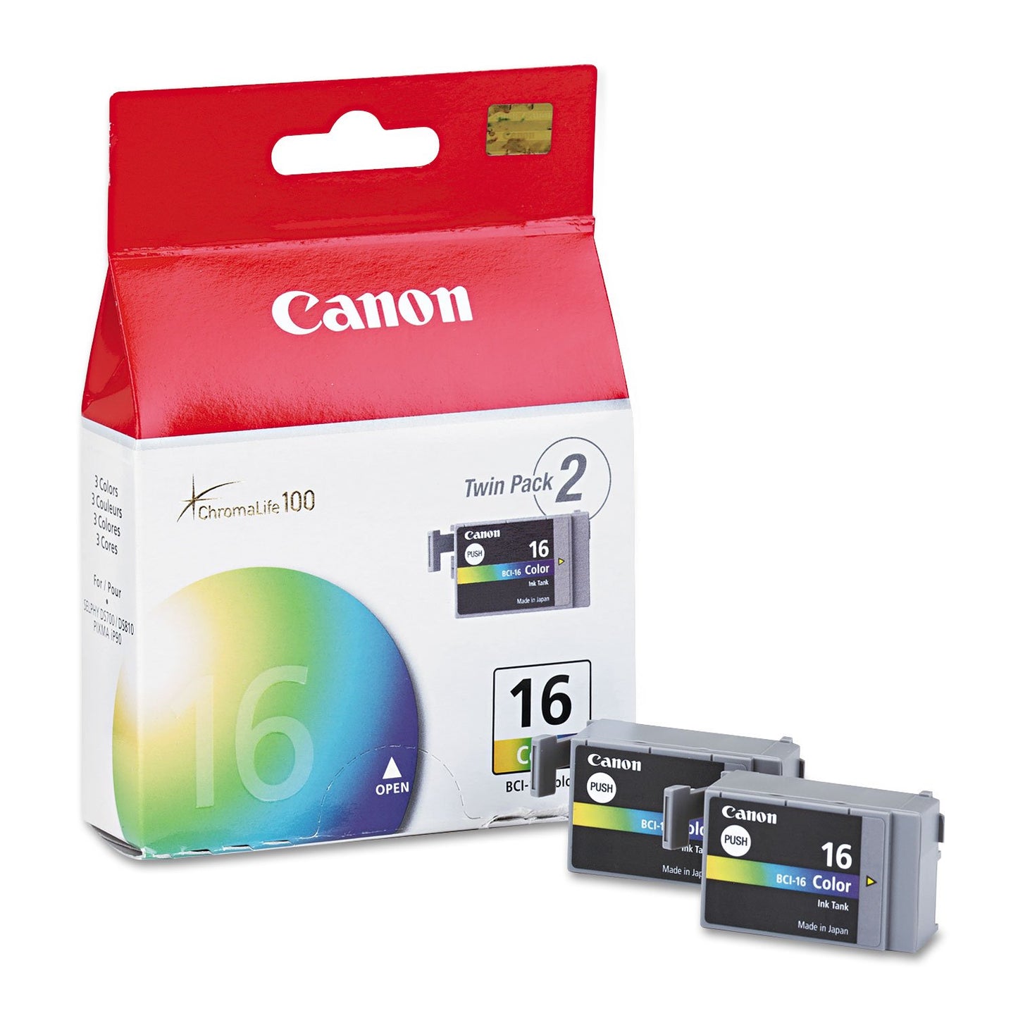 Genuine Canon BCI-16 Colour Ink Cartridge Twin Pack