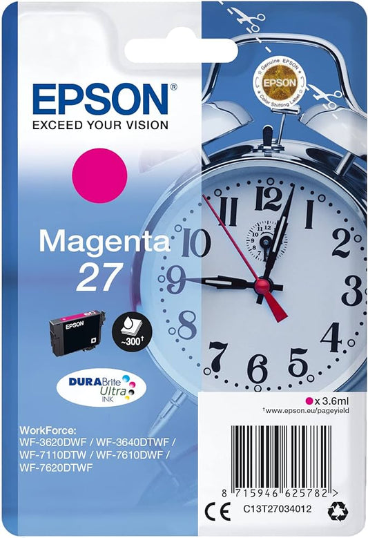Genuine Epson 27 Magenta Ink Cartridge