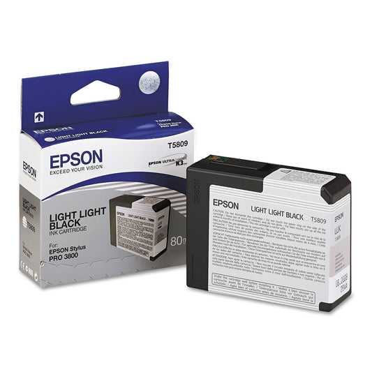 Genuine Epson T5809 Light Light Black Ink Cartridge