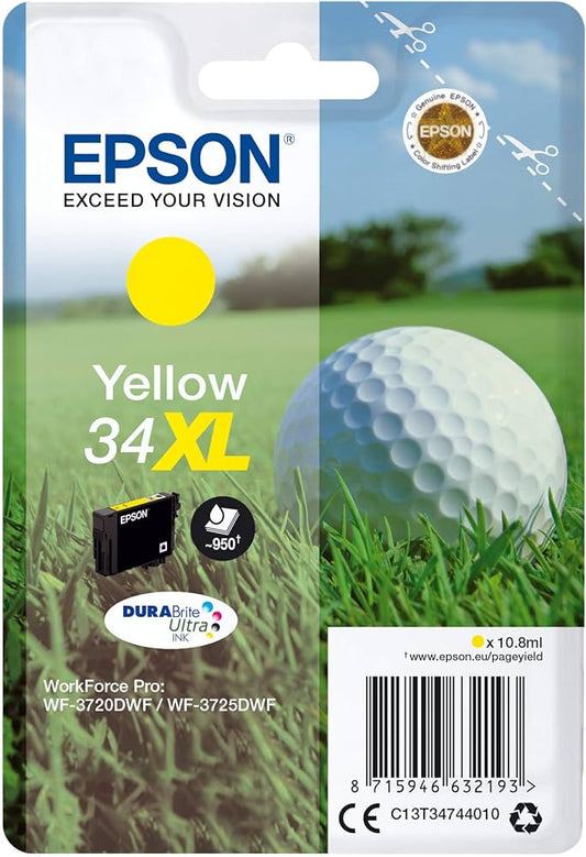Genuine Epson 34XL Yellow Ink Cartridge