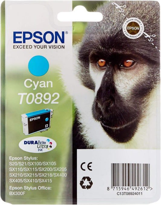 Genuine Epson T0892 Cyan Ink Cartridge