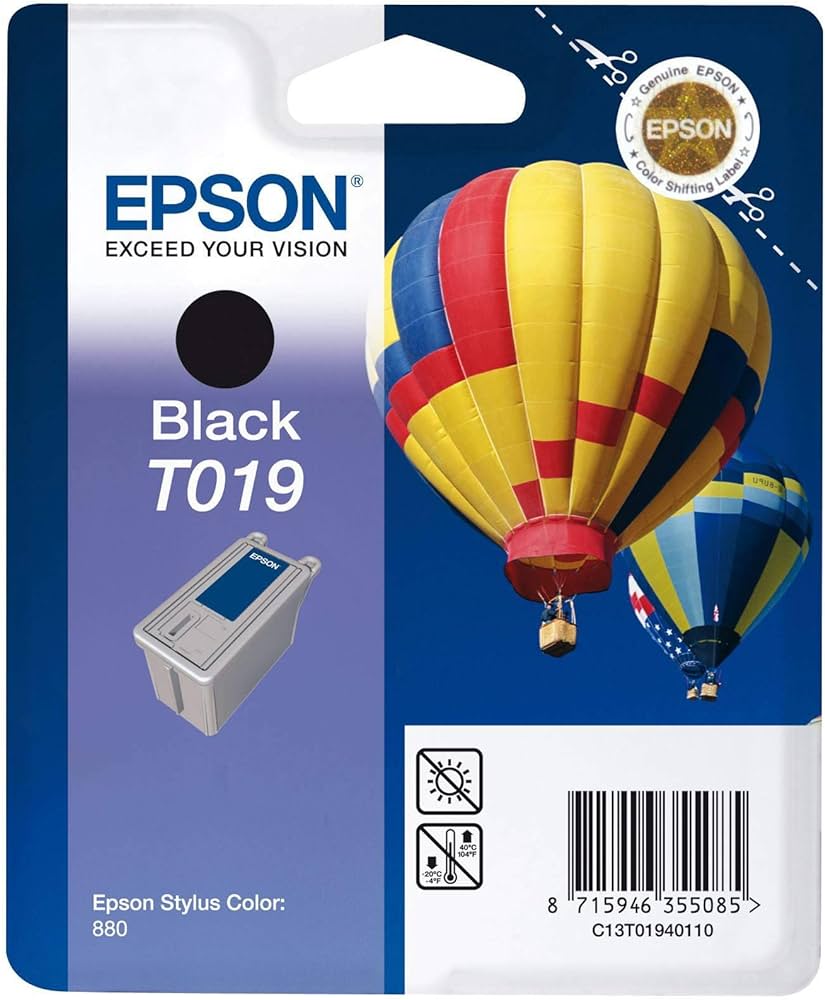Genuine Epson T019 Black Ink Cartridge