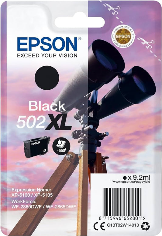 Genuine Epson 502XL Black Ink Cartridge