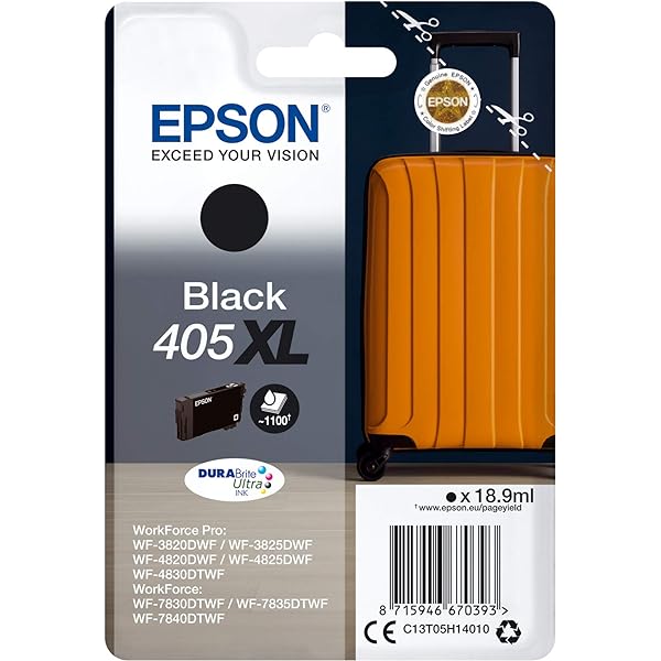 Genuine Epson 405XL Black Ink Cartridge C13T05H14010