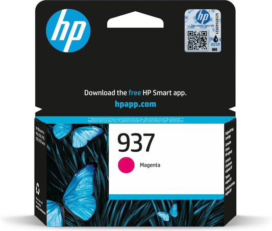 Genuine HP 937 Magenta Ink Cartridge 4S6W3NE