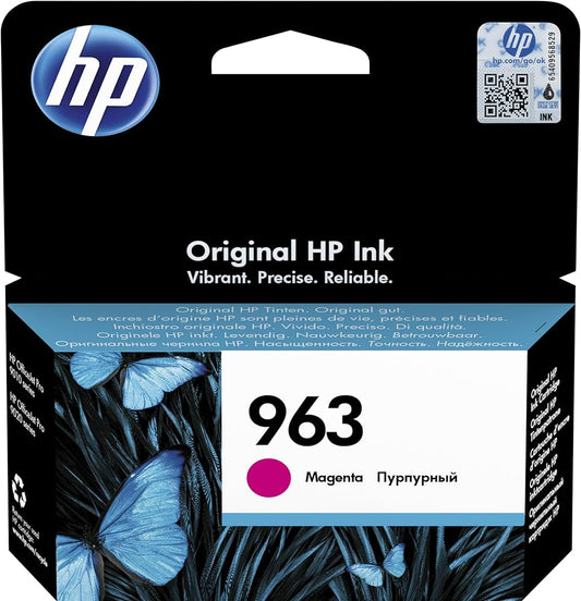 Genuine HP 963 Magenta Ink Cartridge 3JA24AE
