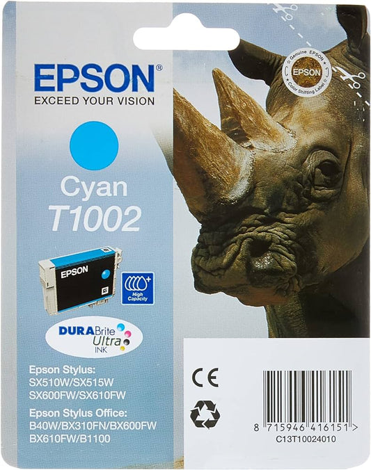 Genuine Epson T1002 High Capacity Cyan Ink Cartridge