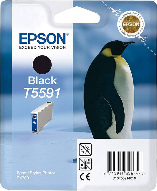 Genuine Epson T5591 Black Ink Cartridge