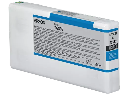 Genuine Epson T6532 Cyan Ink Cartridge C13T653200