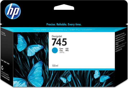 Genuine HP 745 Cyan Ink Cartridge F9J97A