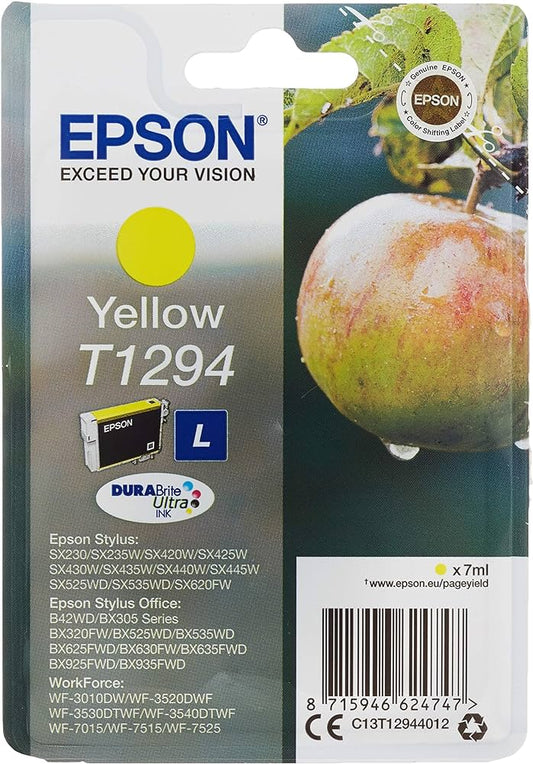 Genuine Epson T1294 Yellow Ink Cartridge C13T12944012