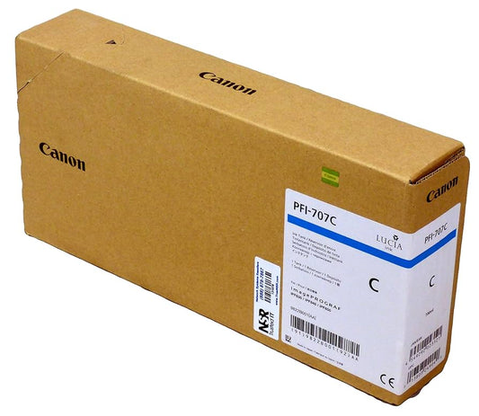 Genuine Canon PFI-707C Cyan Ink Cartridge