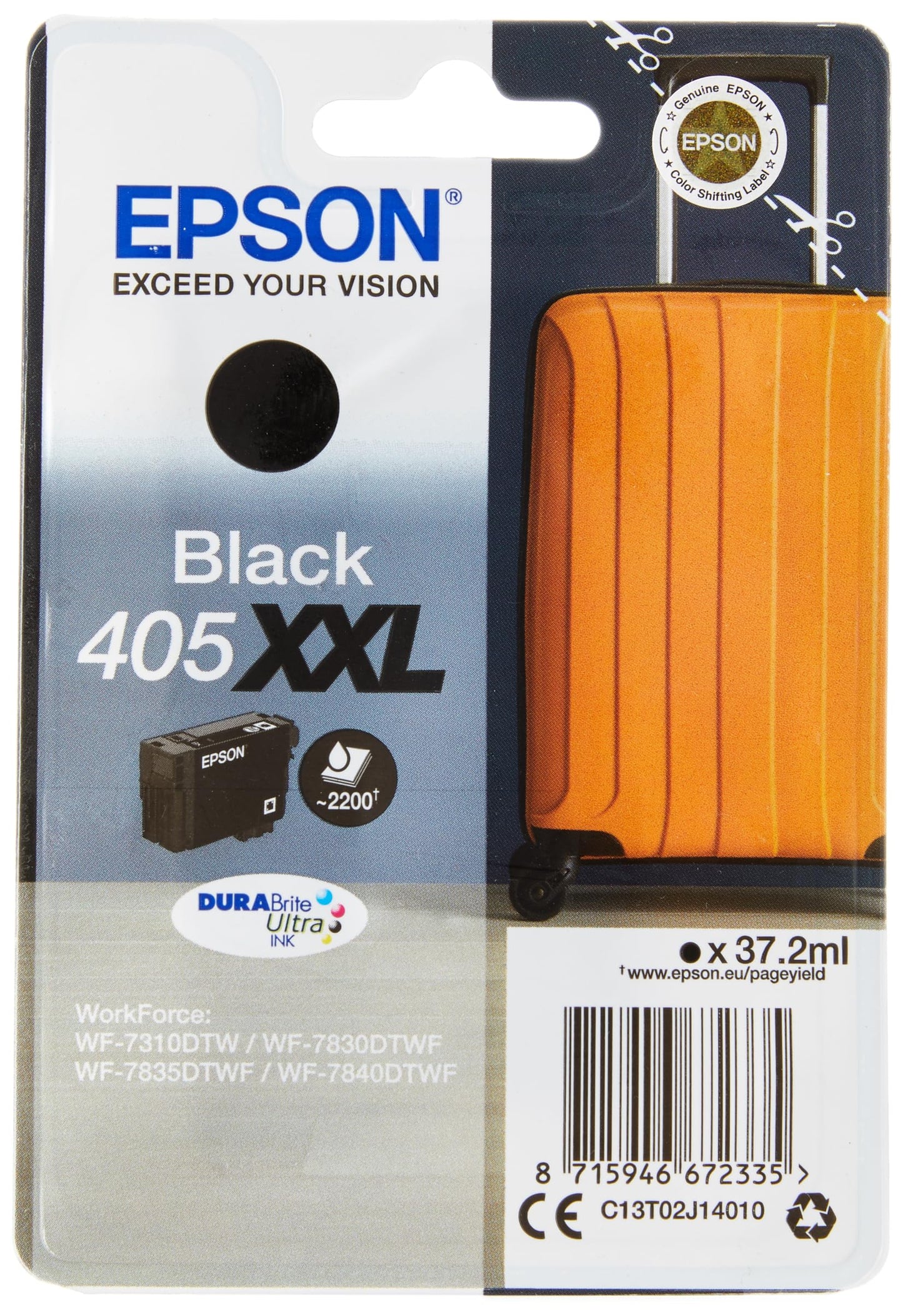 Genuine Epson 405XXL Black Ink Cartridge C13T02J14010