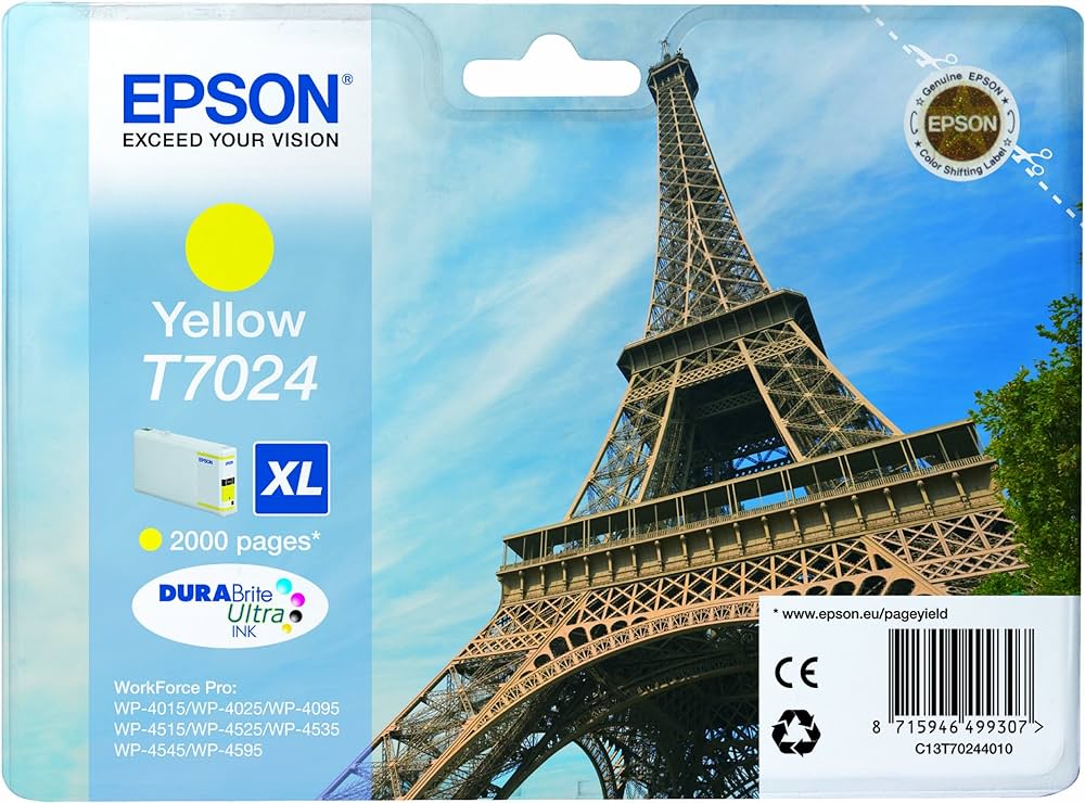 Genuine Epson T7024 XL Yellow Ink Cartridge